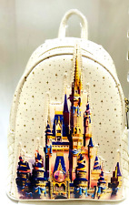 BNWT Disney Parks Loungefly WDW 50th Anniversary Cinderella Castle Mini Backpack picture