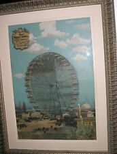 FERRIS WHEEL MIDWAY PLAISANCE WORLD'S COLUMBIAN EXPOSITION CHICAGO 1893 POSTER picture