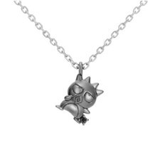 Sanrio Character BAD BADTZ-MARU Necklace Silver Black Coated Batsmaru U-TREASURE picture