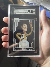 2023 TOPPS CHROME DISNEY 100 BLACK KALEIDOSCOPE #83 WOODY /10 SGC 9.5 picture