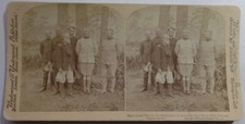(C)1898 Teddy Roosevelt (Now NY Gov VP Candte) & Officers Span Am War Stereocard picture