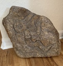 LARGE ANCIENT BIRD PETROGLYPH ELEPHANT FROG EFFIGY IDOL STONE CARVING ARTIFACT picture