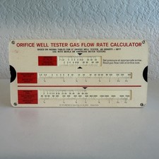 Halliburton Oil Orifice Well Tester Gas Flow Rate Calculator Slide 1973 Oklahoma picture