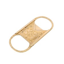 1902 Victorian Reinhold Steinecke Antique 14kt Gold Floral Cigar Cutter