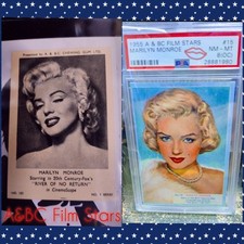 1954-55 A&BC Film Stars Set Marilyn Monroe PSA 8^ picture