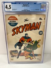 Skyman #1 - Columbia Comics - 1941 - CGC 4.5 - OW Pages - Origin of Skyman picture