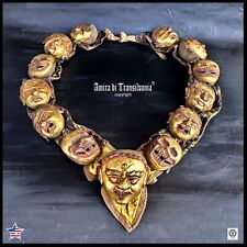 antique necklace ritual ethnic tribal buddhist tibetan asian demons copper skull picture
