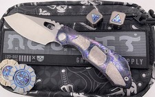 CKF Custom Knife Factory Evo 3.0 Custom Zircuti Titanium Inlay Scale Satin M390 picture