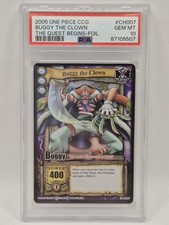 One Piece CCG - Buggy The Clown - PSA 10 POP 2 - CH007 - Foil  picture