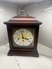 VINTAGE ALFRY MANTLE CLOCK WESTER GERMANY 76EMIL SCHMECKENBECHER 2JEWELS 340-020 picture