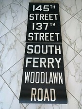 NY NYC SUBWAY ROLL SIGN SOUTH FERRY FINANCIAL DISTRICT BATTERY PARK WOODLAWN RD. picture