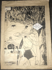 BATMAN ROBIN BATMOBILE BATALFRED DC COMICS COVER PUBLISHED ORIGINAL ART 1957 picture