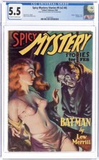 Spicy Mystery Stories #9 Feb. 1936 CGC 5.5 VG/FN Classic Batman Cover picture