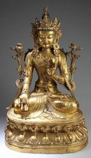 Chinese Gilt Bronze Bodhisattva Statue picture