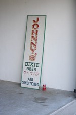Johnny's Dixie Beer / Bar Sign - New Orleans Algiers Point 1970's - 80's picture