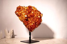 Large Madeira Citrine Cluster, AAA-Grade with Flower Rosette and Calcite, 29 Lb. picture