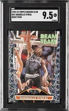1992-93 TOPPS STADIUM CLUB BEAM TEAM #21 SHAQUILLE O'NEAL ROOKIE RC SGC 9.5 picture