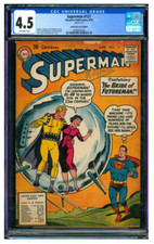 1958 DC SUPERMAN #1  & #121 CGC 4.5 1 OF 1 1ST SUPERMAN IN THE PHILIPPINES RARE picture