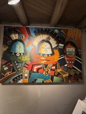 Jackie Black Original Painting Navajo Yeis Dancers Large jb59 picture