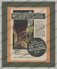 orig. Color Advertising Metropolis Harbou Weimann Science Fiction Silent Film UFA 1926 picture
