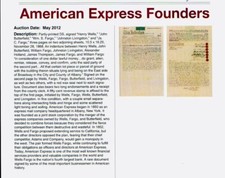 1868 FANTASTIC American Express Document - signed Wells Fargo Butterfield others picture