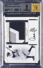 2017 NATIONAL TREASURES GOLD,  JSY AU/49 #162 AARON JUDGE BGS 9 picture