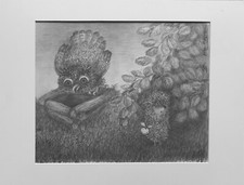 Hedgehog in the Fog Drawing by Yarbusova Norstein/Norshteyn (Hedgehog and Owl) picture