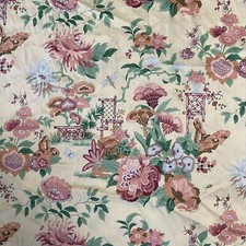 Vintage Schumacher Empress of China Kenli Gardens Fabric 9 Yards Chintz Cotton? picture