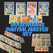 2022 GARBAGE PAIL KIDS BOOKWORMS PARTIAL MASTER SET, GOLD, RED, PATCHES, AUTO CS picture