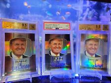 Donald Trump 2011 Leaf Metal Prismatic Red #/5 Blue #/10 Silver #/25 Auto Signed picture