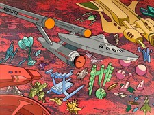 STAR TREK animation Cel Vintage 70’s Cartoons  Uss Enterprise FILMATION Art I3 picture