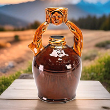 Rare Famous Royal Doulton Kingsware Whiskey Flask Jug The Quiet Woman, Prototype picture