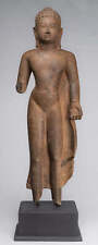 Antique Thaï Style Debout Pierre Dvaravati Bouddha Statue - 100cm/40 