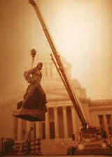 US CAPITOL BUILDING vtg bronze statue senate congress western cowboy bible art picture