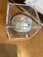 (LOWERED TO BID)Babe Ruth - Lou Gehrig  1933 Yankees signed baseball COA picture