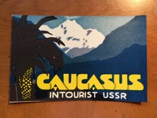 Hotel Luggage Label | Caucasus Intourist USSR | SMALL LABEL – Ver Fine  picture