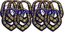 Lot Of 10 Grand Lodge Chain Collars Masonic Collar DMR-100GP picture