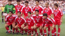 Original Iran Jersey World Cup 1998 Ali Daei Historical Game USA - Iran Persian Carpet picture