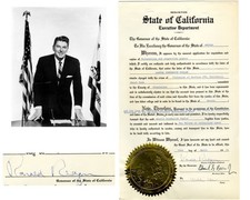Ronald Reagan Signed Requisition Document as Governor for a Nevada Forger picture