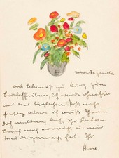 Hermann HESSE - Signed autograph letter illustrated with original drawing. 1927. picture