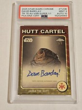 Topps Chrome Star Wars 1975 Jabba The Hutt Auto Autograph Superfractor 1 / 1 PSA picture