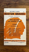 1946 Boston Braves spring training program Unscored EX-MINT picture