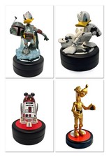Disney Star Wars Weekends LE1977 Costa Alavezos statue Set of 4 w/ ILM pins picture