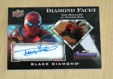 2021 UD Marvel Black Diamond Facet autograph auto Tom Holland SPIDER-MAN 10/10 picture