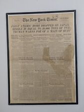 RARE The New York Times Hiroshima First Atomic Bomb Aug 7 1945 Oppenheimer picture