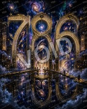 3D Ornate Islamic with Lanterns & Crescent Moon – High-Res Digital Download picture