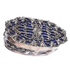 c1911 William Comyns British sterling silver potpourri box reticulated jewelry picture