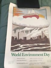 World Environment Day 1970s Original Poster Jacques Cousteau Margaret Mead picture