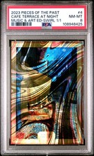 2023 PIECES OF THE PAST MUSIC & ART ED SWIRL 1/1 CAFE TERRACE AT NIGHT 1/1 PSA 8 picture