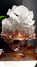 Large 25.3LB Top Rare Natural Rutile Quartz Dragon Carved Crysta Specimen Decor picture